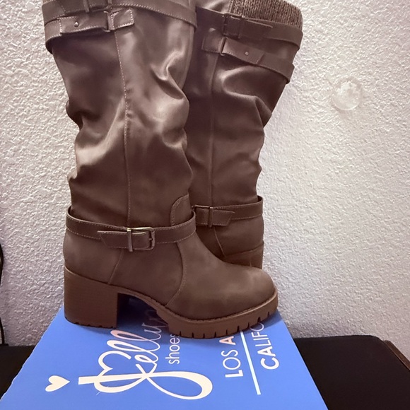 Jellypop Knee-High Boots W8 w/Knit Cuff. Brand New Never Worn - Picture 4 of 12